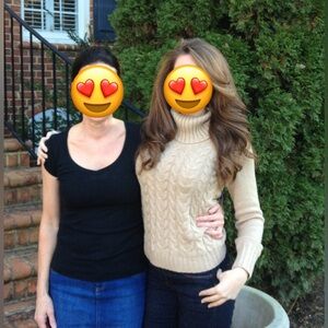 Banana Republic Cable Knit Turtleneck Tan Sweater Size XS